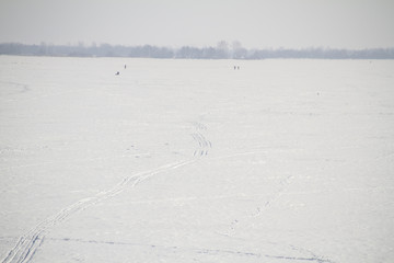 the fishermen on the ice