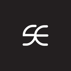 Obraz premium initial letter rounded logo modern white