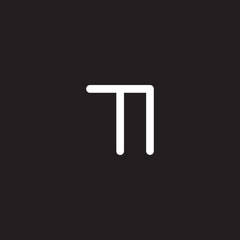 initial letter rounded logo modern white