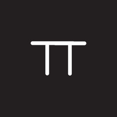 initial letter rounded logo modern white