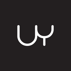 initial letter rounded logo modern white