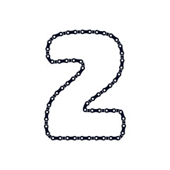 2 Bicycle Chain Letter Logo Icon Design