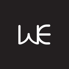 initial letter rounded logo modern white