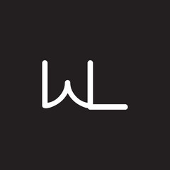 initial letter rounded logo modern white