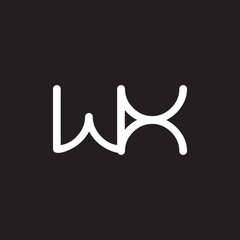 initial letter rounded logo modern white