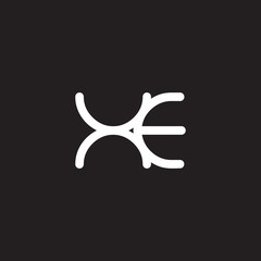 initial letter rounded logo modern white