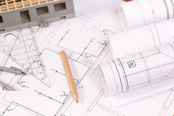 Electrical diagrams, accessories for use in engineer jobs and house under construction
