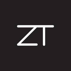 initial letter rounded logo modern white