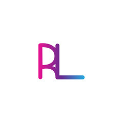 initial letter rounded logo modern, colorful gradient