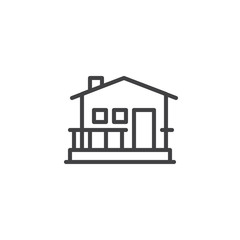 House outline icon. linear style sign for mobile concept and web design. Home simple line vector icon. Symbol, logo illustration. Pixel perfect vector graphics