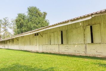 Old wooden house Style is the building of the school or the bedroom.