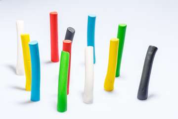 Colorful plasticine for creative children's play.