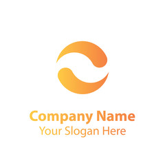 Abstract logo design in gradient color style on white background, Abstract graphic icon, logo design template, symbol for company