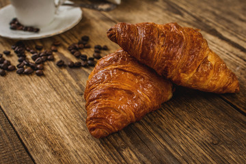 Croissant and coffee