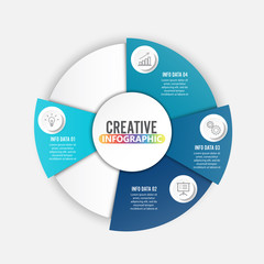 Vector infographic. Template for diagram, graph, presentation and chart. Business concept with 3 options, parts, steps or processes.