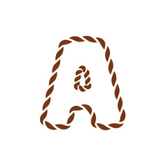 A Navy Rope Letter Logo Icon Design