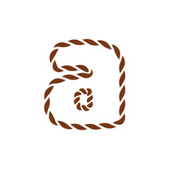 A Navy Rope Letter Logo Icon Design