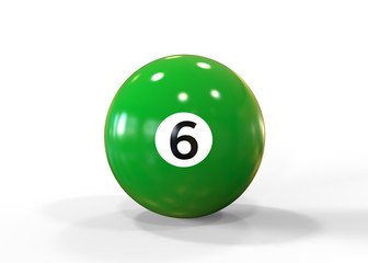 Green Billard Ball