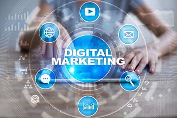 DIgital marketing technology concept. Internet. Online. Search Engine Optimisation. SEO. SMM. Advertising.