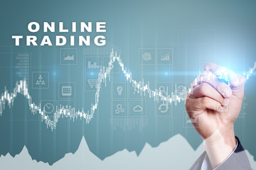 Online trading. internet investment. Business and technology concept.