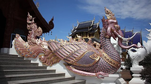  Banden Temple, Beautiful temple in Maetang District, Chiangmai, Thailand. 