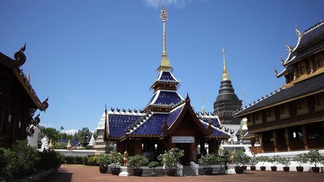  Banden Temple, Beautiful temple in Maetang District, Chiangmai, Thailand. 