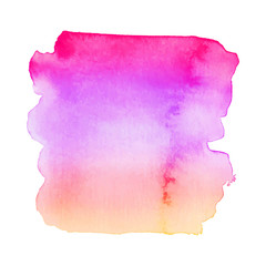 Abstract isolated colorful vector watercolor stain. Grunge element for paper design. Vector illustration