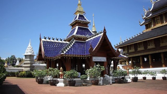  Banden Temple, Beautiful temple in Maetang District, Chiangmai, Thailand. 