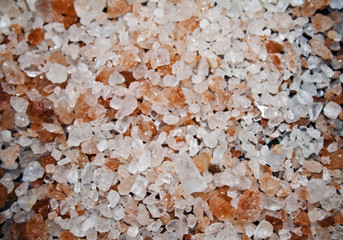 sea salt isolated on black background