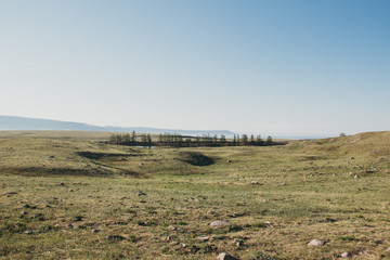 Obraz premium valley, forest and lake