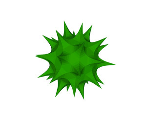 Virus. Isolated on white background. 3d Vector illustration.