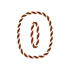 0 Navy Rope Letter Logo Icon Design