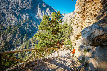Samaria Gorge in central Crete, Greece