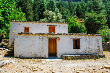 Displaced village Samaria in Samaria Gorge in central Crete, Greece