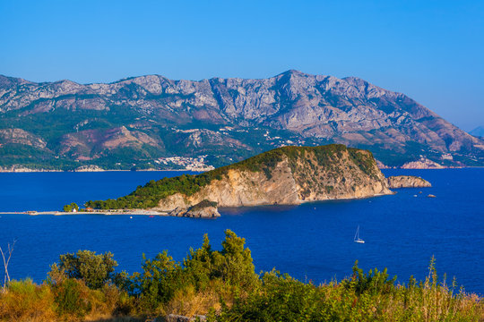 Island St. Nicholas In Budva Montenegro