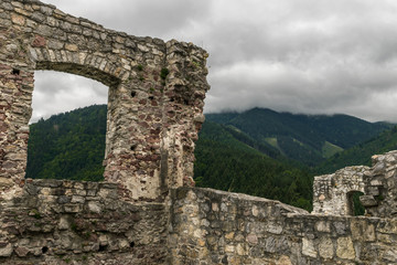 Fototapeta na wymiar Mountains with ruins