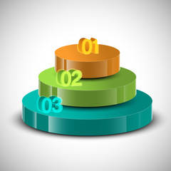 3D infographic vector design.