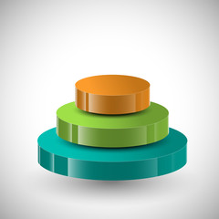 3D infographic vector design.