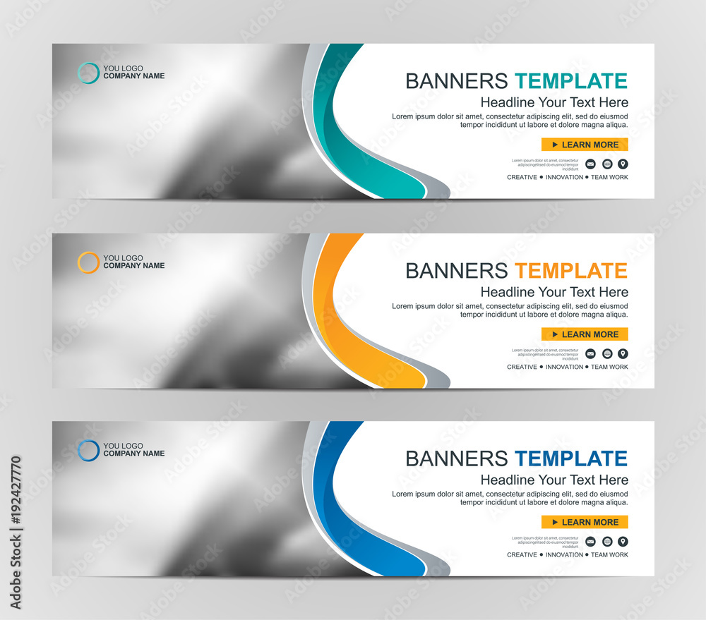 Wall mural abstract web banner design background or header templates