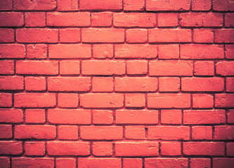 orange brick wall with vignette texture, pattern for background