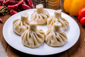 Khinkali with lamb