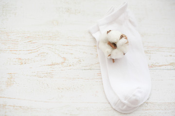 Obraz na płótnie Canvas white sport socks