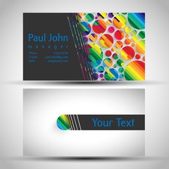 Abstract business card front and back design
