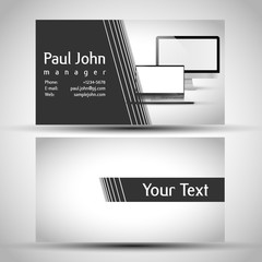 Abstract business card front and back design