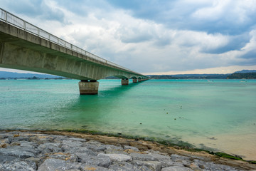 Naklejka na ściany i meble Kouri Jima island in Okinawa, Japan