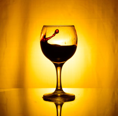 wine and glass