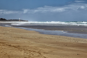 Split Point Lighthouse an der Great Ocean Road in Aireys Inlet, Victoria, Australien.