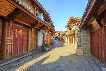 Fototapeta premium Starożytne miasto Lijiang w prowincji Yunnan