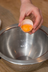 Cracking an egg