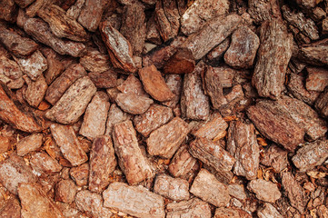 Red Dry cracked rock texture background, red texture of bark